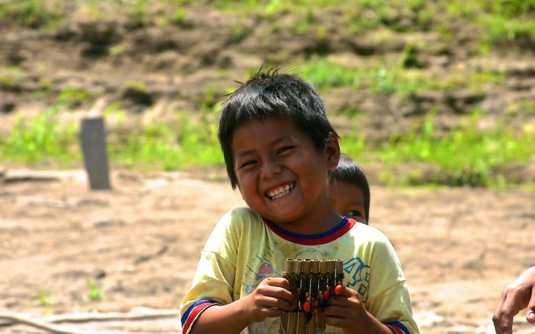 Child in Amazon village