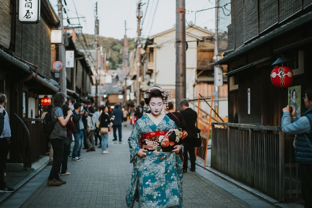 Geisha on Hanamikoji, Gion District, Kyoto